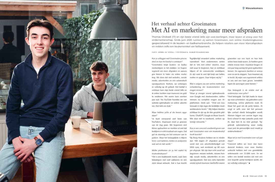 Groeimaten in K&D Magazine
